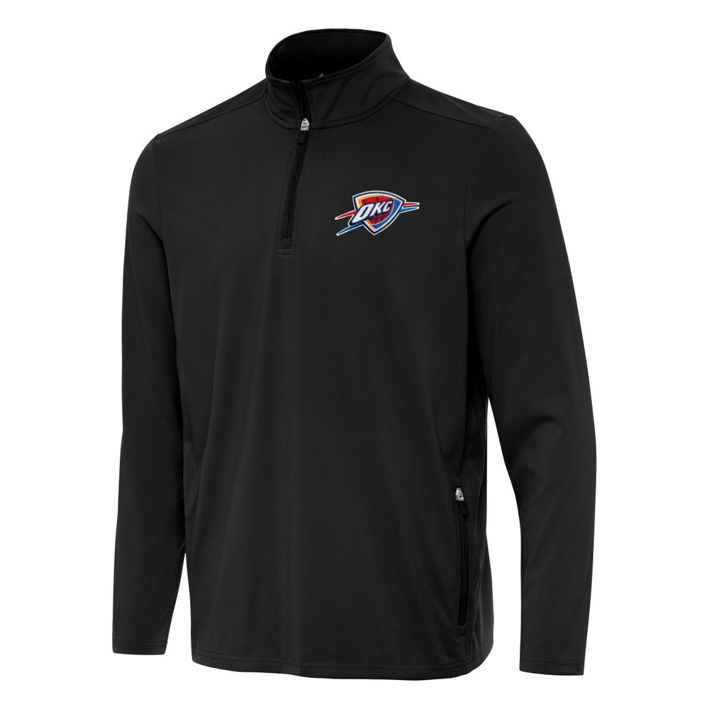 NBA - Oklahoma City Thunder Antigua Perilous Quarter-Zip Sweatshirt - Black