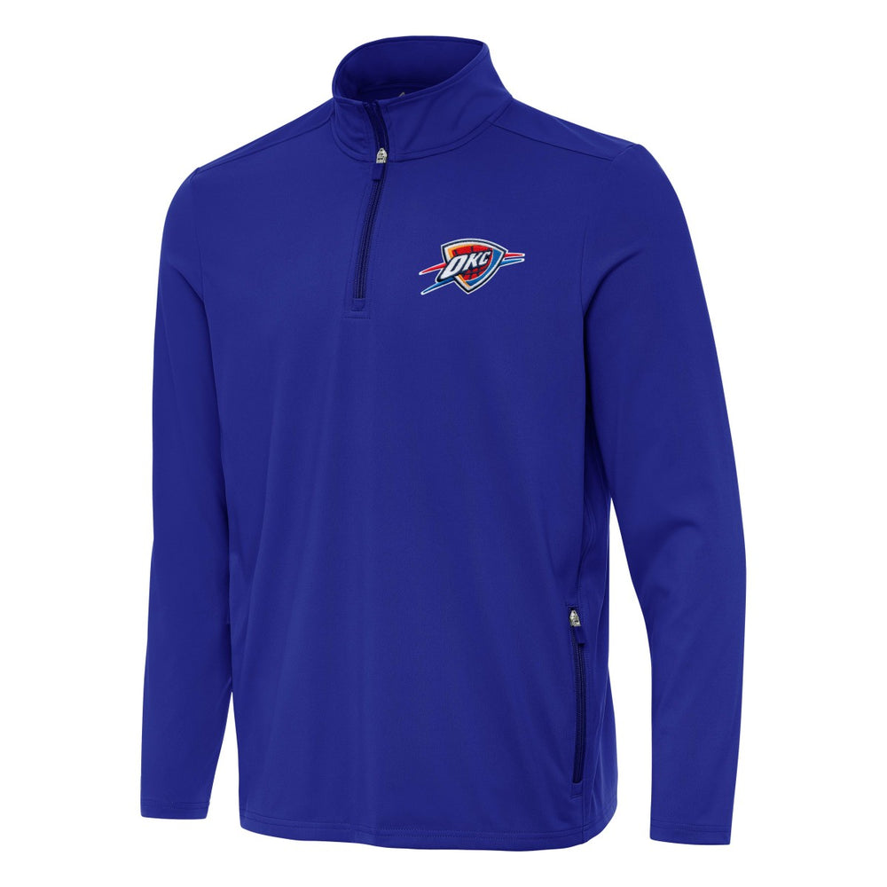 NBA - Oklahoma City Thunder Antigua Perilous Quarter-Zip Sweatshirt - Royal