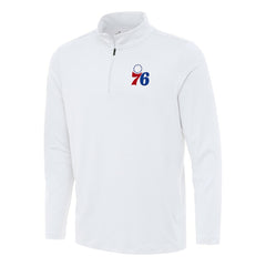 NBA - Philadelphia 76ers Antigua Reprocess Quarter-Zip Top - White