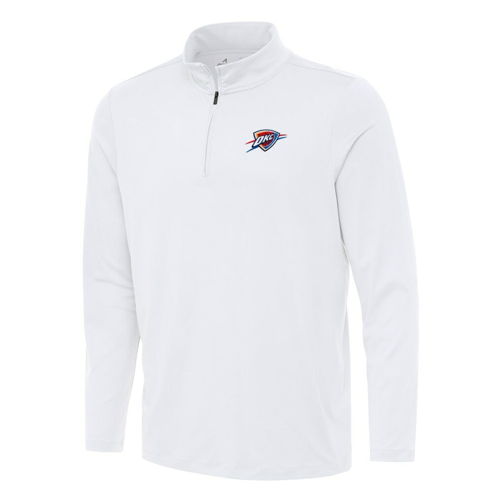 NBA - Oklahoma City Thunder Antigua Reprocess Quarter-Zip Top - White