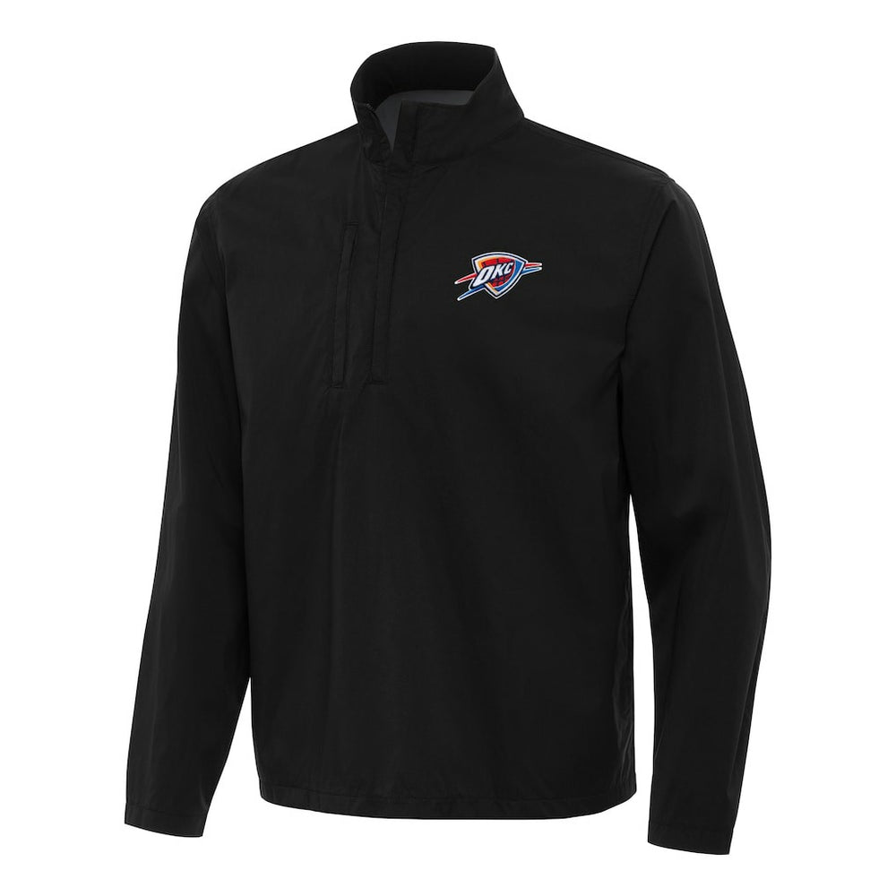 NBA - Oklahoma City Thunder Antigua Brisk Quarter-Zip Windbreaker - Black