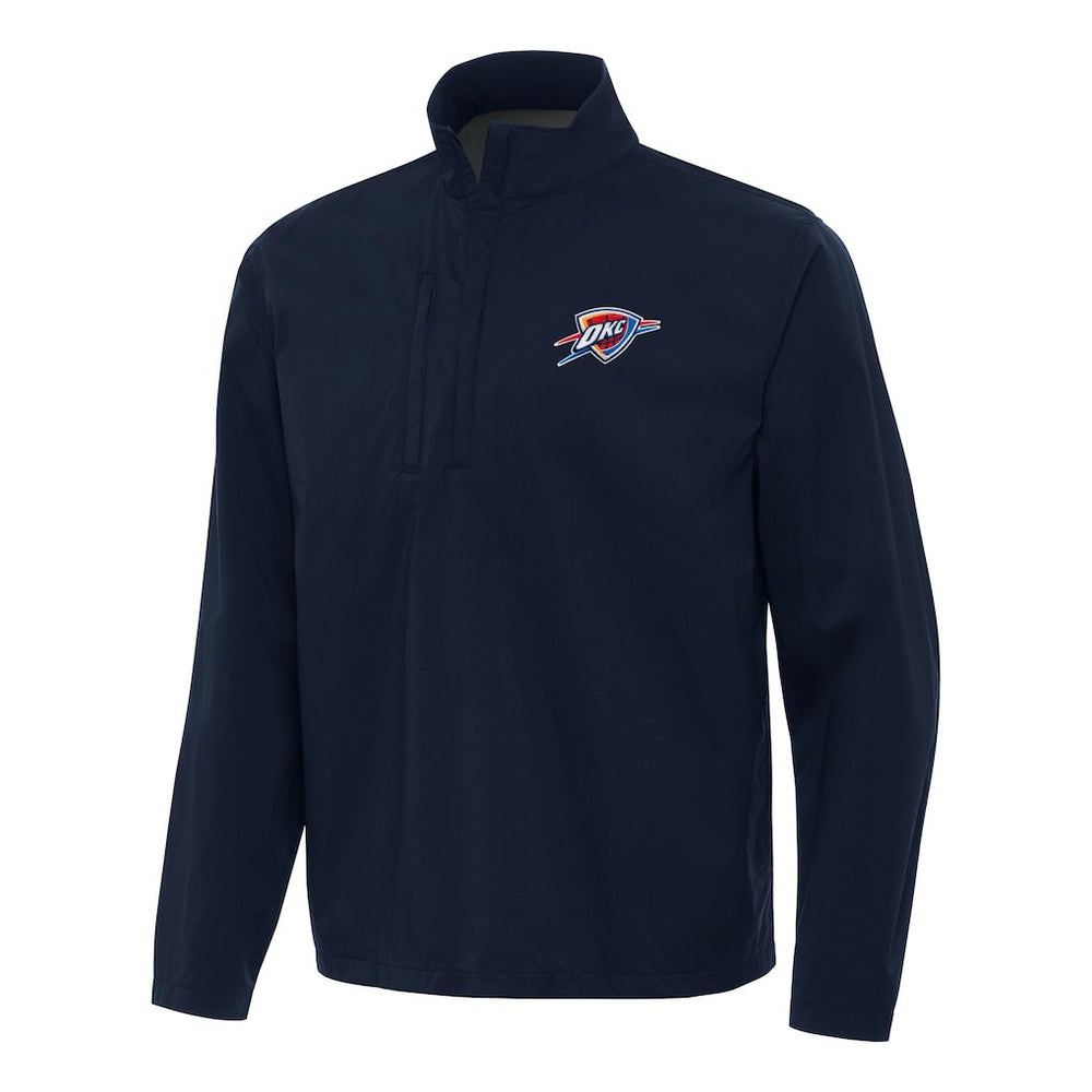 NBA - Oklahoma City Thunder Antigua Brisk Quarter-Zip Windbreaker - Navy