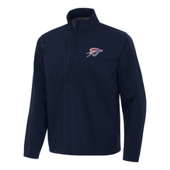 NBA - Oklahoma City Thunder Antigua Brisk Quarter-Zip Windbreaker - Navy
