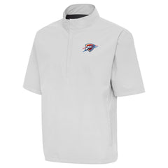 NBA - Oklahoma City Thunder Antigua Brisk Quarter-Zip Windbreaker - Heather Gray
