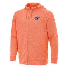NBA - Oklahoma City Thunder Antigua Effortless Full-Zip Hoodie Jacket - Heather Orange