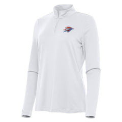 NBA - Oklahoma City Thunder Antigua Women's Reprocess Quarter-Zip Top - White