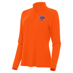 NBA - New York Knicks Antigua Women's Intent Quarter-Zip Top - Orange