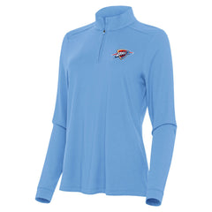 NBA - Oklahoma City Thunder Antigua Women's Intent Quarter-Zip Top - Light Blue