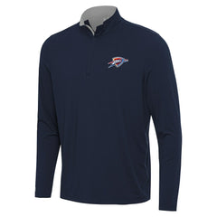 NBA - Oklahoma City Thunder Antigua Content Quarter-Zip Top - Navy/Gray
