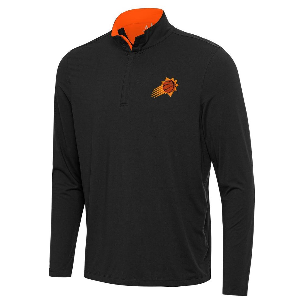 NBA - Phoenix Suns Antigua Content Quarter-Zip Top - Black/Orange