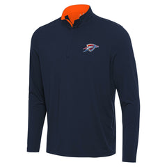 NBA - Oklahoma City Thunder Antigua Content Quarter-Zip Top - Navy/Orange