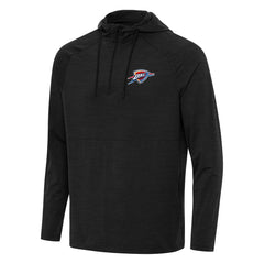 NBA - Oklahoma City Thunder Antigua Spikes Raglan Quarter-Zip Hoodie - Heather Black