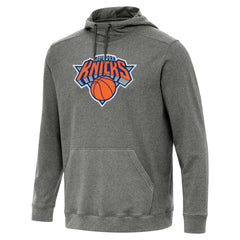 NBA - New York Knicks Antigua Cloud Pullover Hoodie - Heather Black