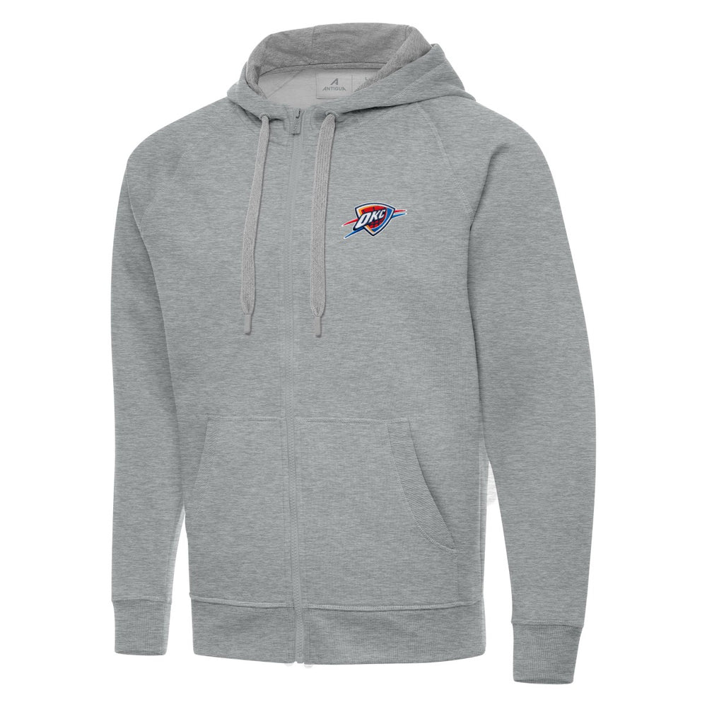 NBA - Oklahoma City Thunder Antigua Big & Tall Victory Full-Zip Hoodie Jacket - Heather Gray