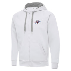 NBA - Oklahoma City Thunder Antigua Big & Tall Victory Full-Zip Hoodie Jacket - White