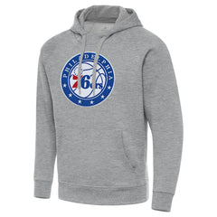 NBA - Philadelphia 76ers Antigua Big & Tall Victory Raglan Pullover Hoodie - Heather Gray