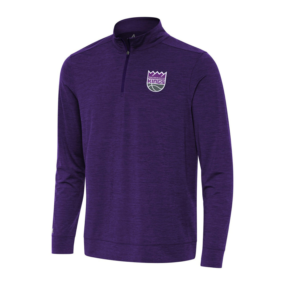 NBA - Sacramento Kings Antigua Bright Quarter-Zip Top - Heather Purple
