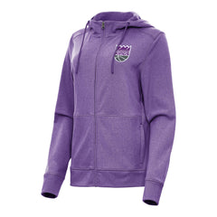 NBA - Sacramento Kings Antigua Women's Seeker Full-Zip Hoodie Jacket - Heather Purple