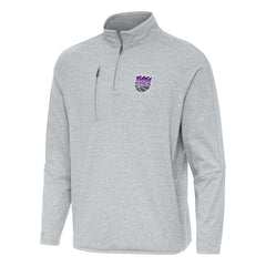 NBA - Sacramento Kings Antigua Certain Quarter-Zip Tri-Blend Sweatshirt - Heather Gray