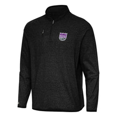 NBA - Sacramento Kings Antigua Certain Quarter-Zip Tri-Blend Sweatshirt - Heather Black
