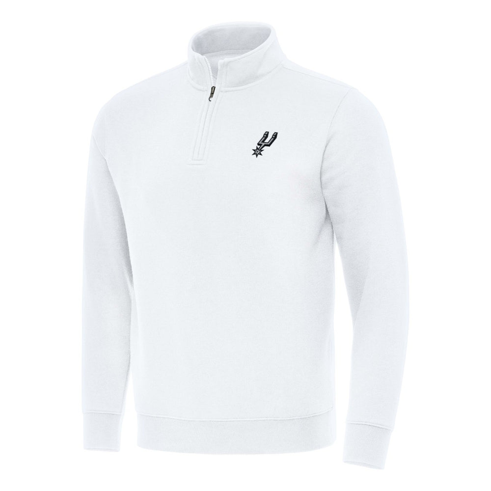 NBA - San Antonio Spurs Antigua Victory Quarter-Zip Mock Sweatshirt - White