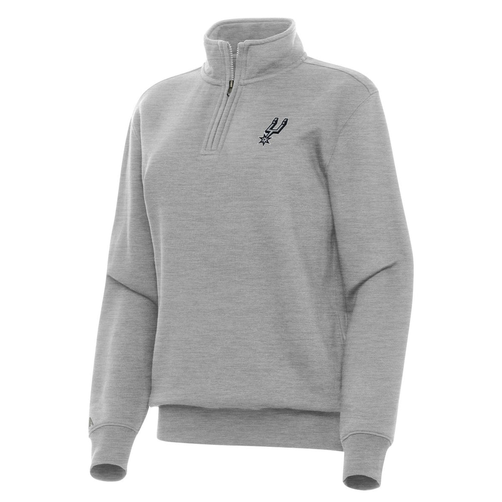 NBA - San Antonio Spurs Antigua Women's Victory Quarter-Zip Sweatshirt - Heather Gray