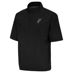 NBA - San Antonio Spurs Antigua Brisk Quarter-Zip Windbreaker - Black