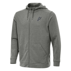 NBA - San Antonio Spurs Antigua Effortless Full-Zip Hoodie Jacket - Heather Charcoal