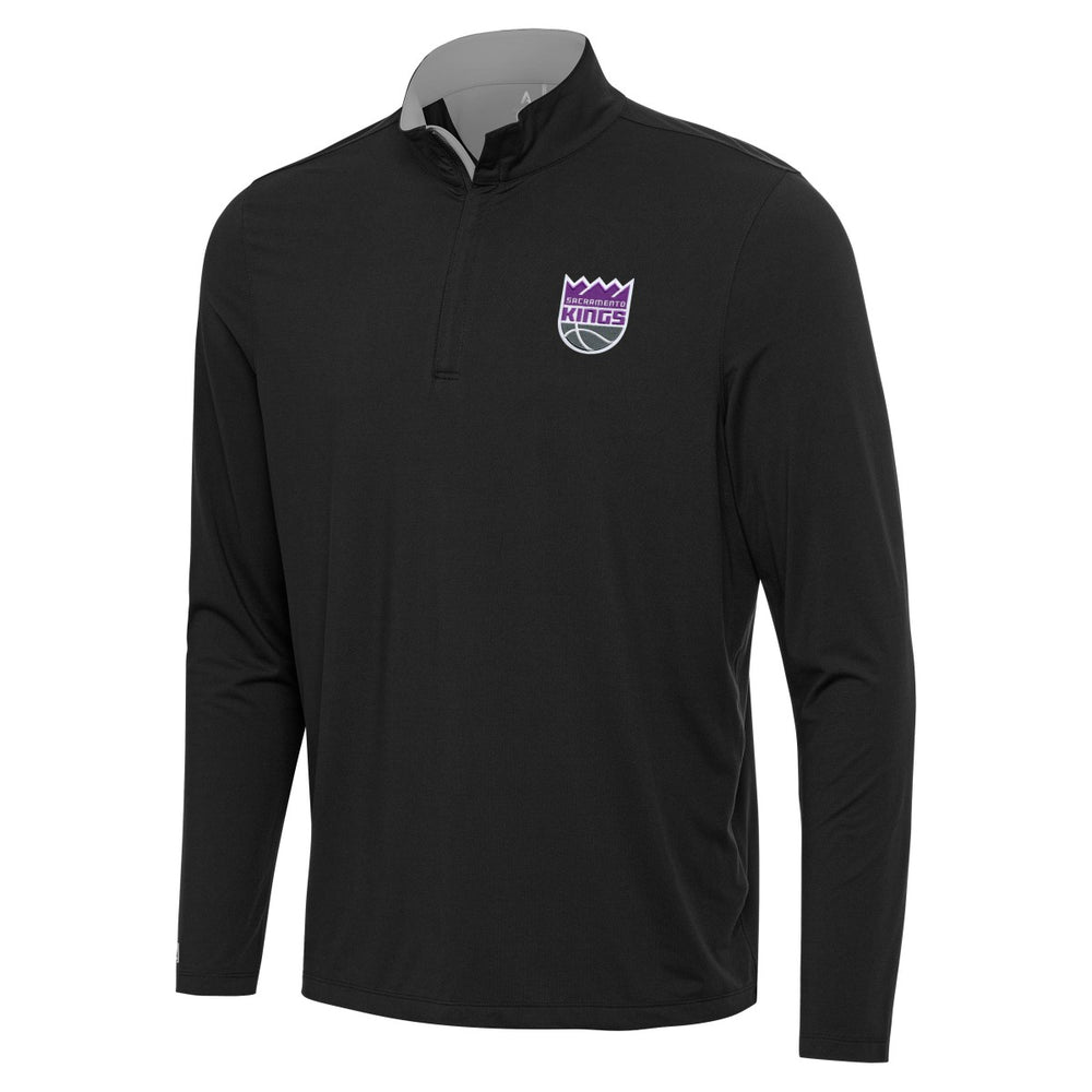 NBA - Sacramento Kings Antigua Content Quarter-Zip Top - Black/Gray