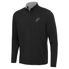 NBA - San Antonio Spurs Antigua Content Quarter-Zip Top - Black/Gray
