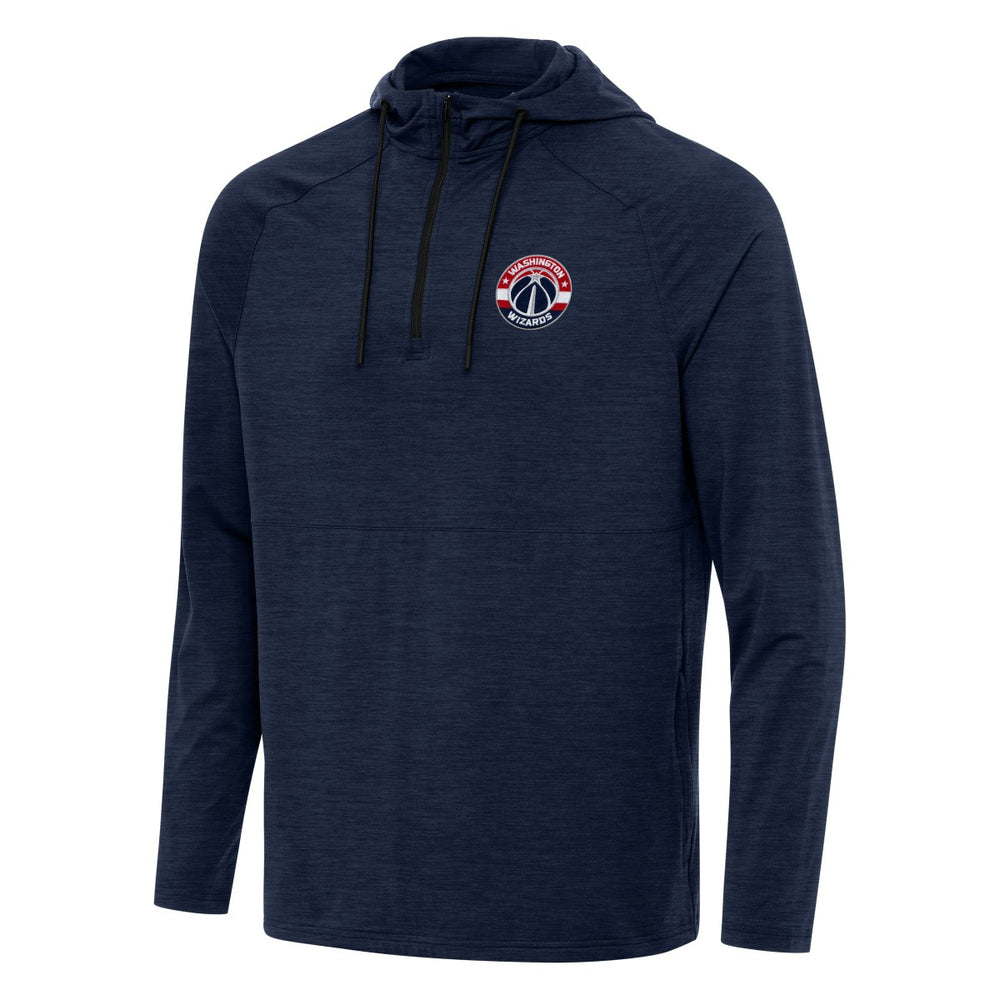 NBA - Washington Wizards Antigua Spikes Raglan Quarter-Zip Hoodie - Heather Navy