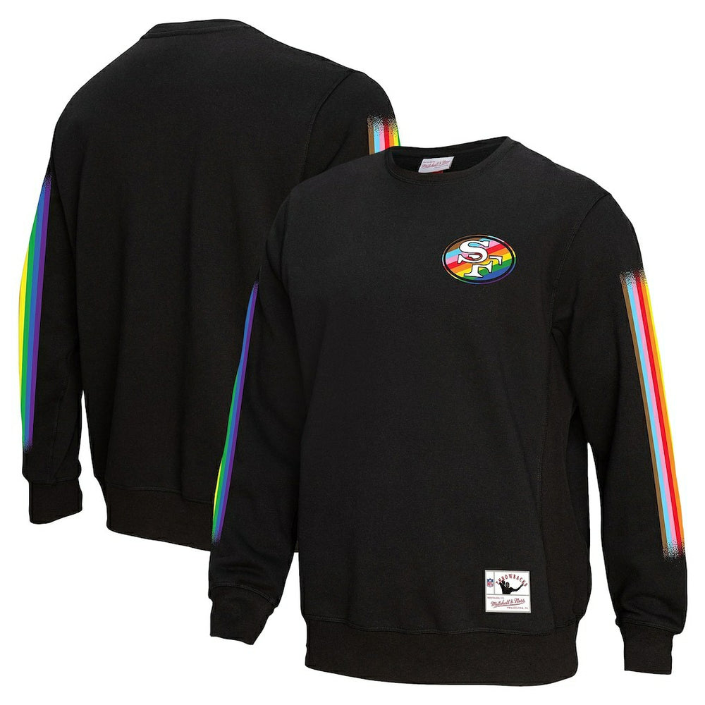 San Francisco 49ers Pride Pullover Sweatshirt Black - Mitchell & Ness