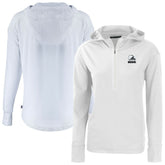 Cleveland Browns Cutter & Buck Women's Daybreak Eco Recycled Half-Zip Hoodie White - NFL