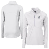 Cleveland Browns Cutter & Buck Women's Adapt Eco Knit Stretch Recycled Half-Zip Pullover Top White - NFL