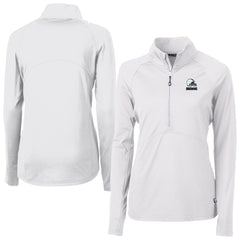 Cleveland Browns Cutter & Buck Women's Adapt Eco Knit Stretch Recycled Half-Zip Pullover Top White - NFL