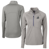 Cleveland Browns Cutter & Buck Women's Adapt Eco Knit Stretch Recycled Half-Zip Pullover Top Gray - NFL