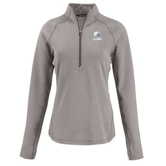 Cleveland Browns Cutter & Buck Women's Peshastin Eco Fleece Recycled Half-Zip Pullover Top Heather Gray - NFL