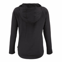 Cleveland Browns Cutter & Buck Women's Coastline Epic Comfort Eco Recycled Quarter-Snap Long Sleeve Hoodie T-Shirt Black - NFL