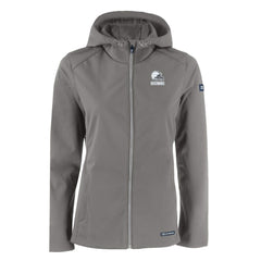 Cleveland Browns Cutter & Buck Women's Evoke Eco Softshell Recycled Full-Zip Hoodie Jacket Gray - NFL