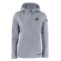Cleveland Browns Cutter & Buck Women's Evoke Eco Softshell Recycled Full-Zip Hoodie Jacket Gray - NFL