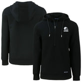 Cleveland Browns Cutter & Buck Roam Eco Recycled Half-Zip Pullover Hoodie Black - NFL