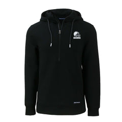 Cleveland Browns Cutter & Buck Roam Eco Recycled Half-Zip Pullover Hoodie Black - NFL