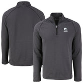 Cleveland Browns Cutter & Buck Peshastin Eco Fleece Recycled Half-Zip Pullover Heather Black - NFL