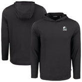 Cleveland Browns Cutter & Buck Coastline Epic Comfort Eco Recycled Long Sleeve Hooded T-Shirt Black - NFL
