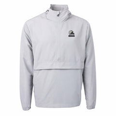 Cleveland Browns Cutter & Buck Charter Eco Recycled Anorak Half-Zip Hoodie Jacket Gray - NFL