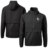 Cleveland Browns Cutter & Buck Charter Eco Recycled Anorak Half-Zip Hoodie Jacket Black - NFL