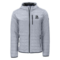 Cleveland Browns Cutter & Buck Rainier Primaloft Eco Full-Zip Hooded Jacket Gray - NFL