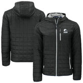 Cleveland Browns Cutter & Buck Rainier Primaloft Eco Full-Zip Hooded Jacket Black - NFL