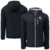 Cleveland Browns Cutter & Buck Rainier Primaloft Eco Full-Zip Hoodie Hybrid Jacket Black - NFL