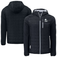 Cleveland Browns Cutter & Buck Rainier Primaloft Eco Full-Zip Hoodie Hybrid Jacket Black - NFL